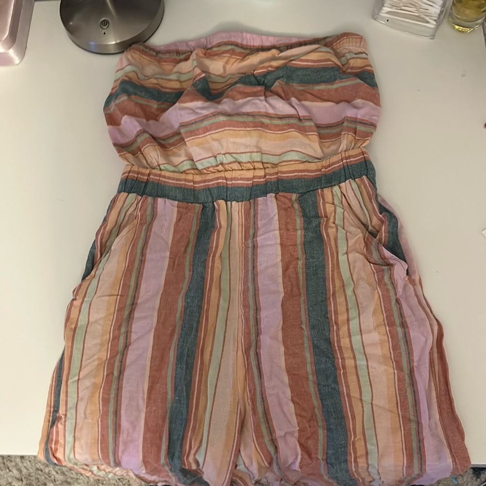 strapless romper